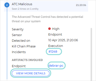 Extended incident - Graph alert