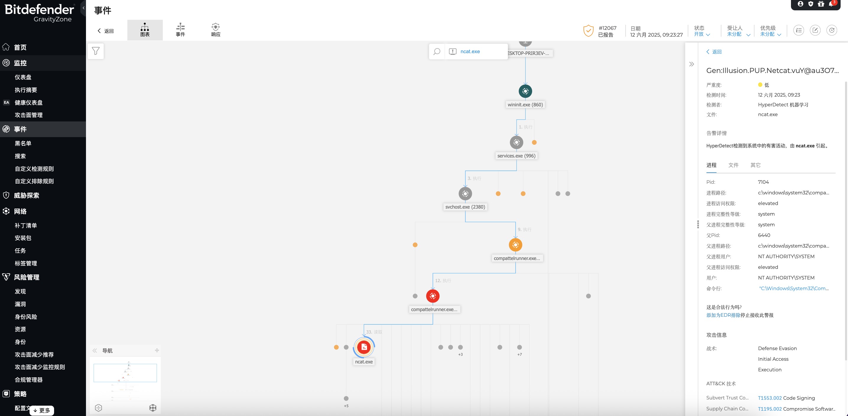 GravityZone platform - Real-Time Attack Investigation